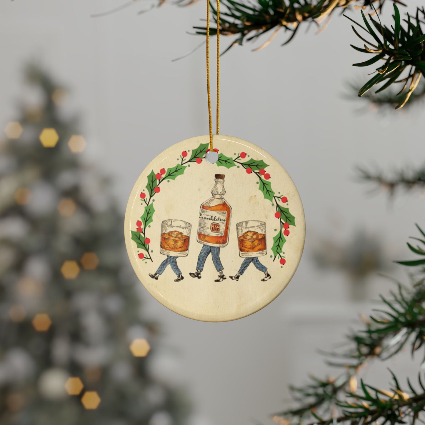 Crunkleton Walking Whiskey Ceramic Ornament